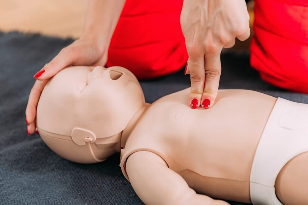 Learning Infant CPR In A First Aid Training 1200x800 1 1024x683